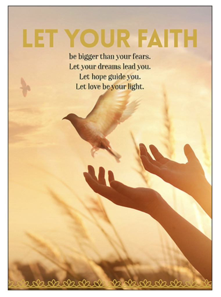 Let Your Faith Inspirational Card - Affirmations