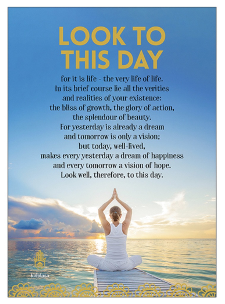 Look To This Day Inspirational Card - Affirmations