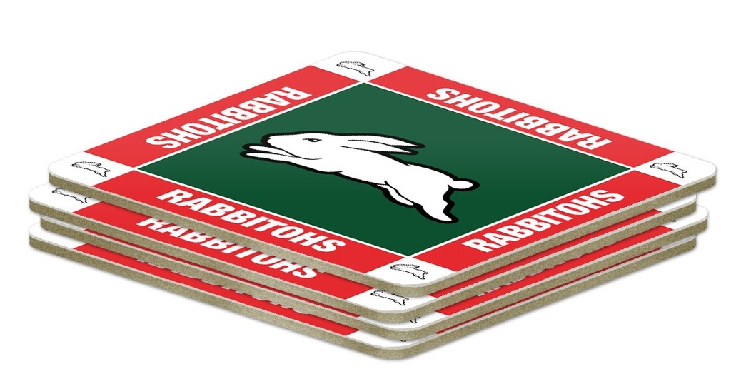 NRL South Sydney Rabbitohs Coaster 4 Pack