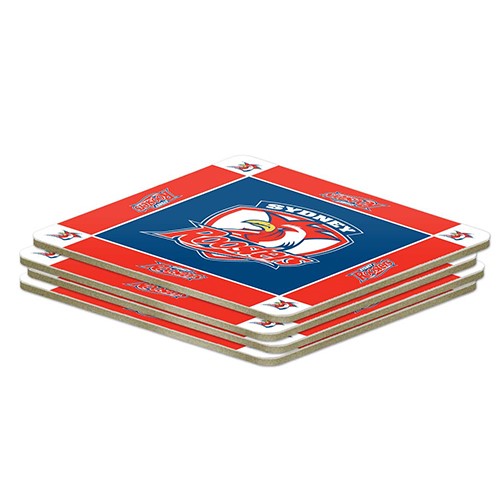 NRL Sydney Roosters Coaster 4 Pack