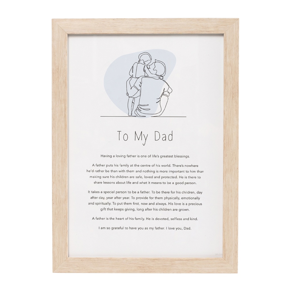 Gift Of Words To My Dad - Splosh