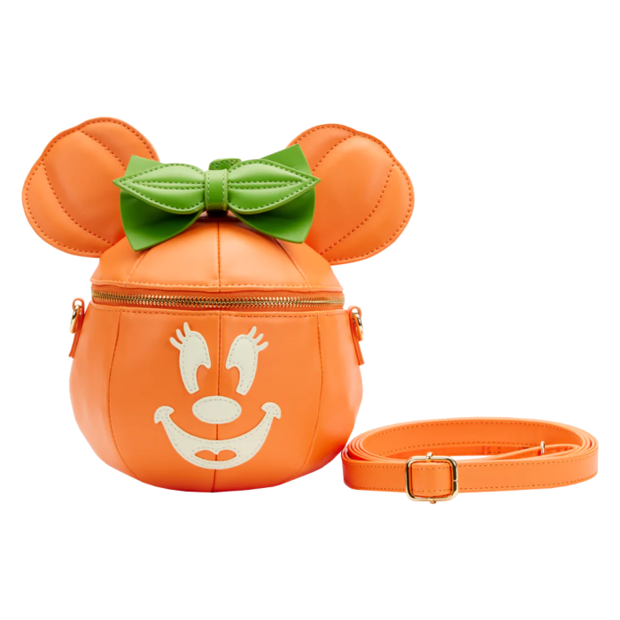 Disney - Minnie Pumpkin Glow In The Dark Face Halloween Crossbody - Loungefly