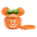 [LOUWDTB2612] Disney - Minnie Pumpkin Glow In The Dark Face Halloween Crossbody - Loungefly
