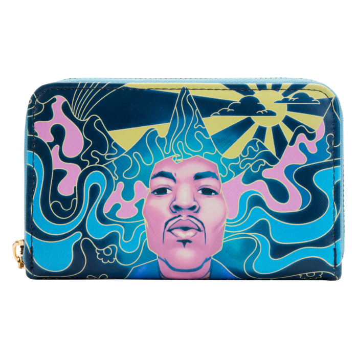 Jimi Hendrix - Psychadelic Landscape Glow In The Dark Zip Purse - Loungefly
