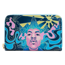 Jimi Hendrix - Psychadelic Landscape Glow In The Dark Zip Purse - Loungefly