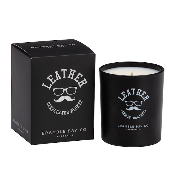 Leather Candle - Men's Collection - Bramble Bay Co