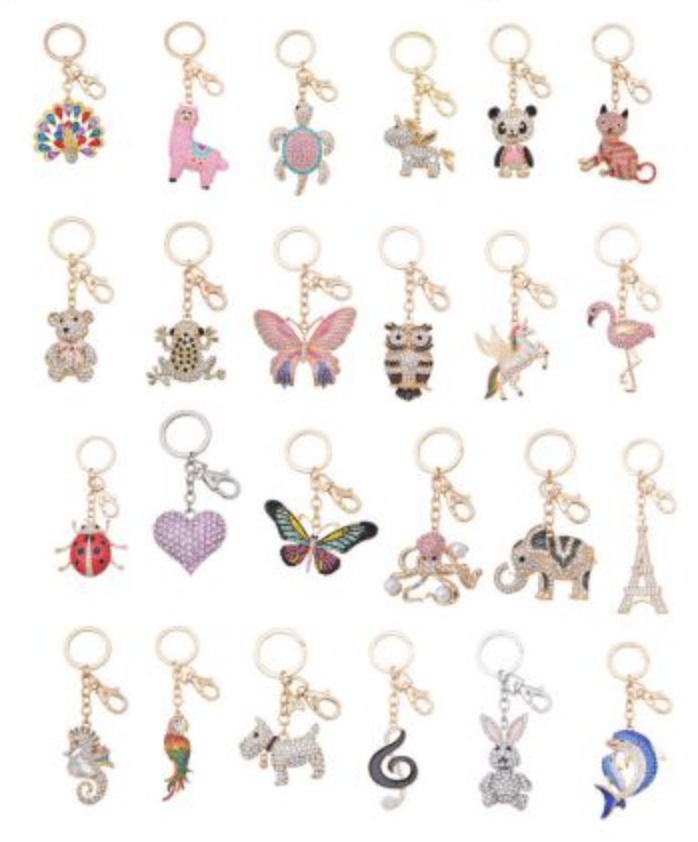 Diamond Bling Keyring - Assorted