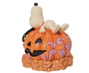 [6008966] Peanuts by Jim Shore - Snoopy Laying on Halloween Pumpkin 14cm