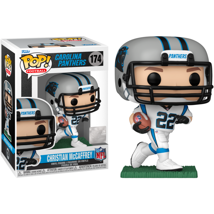 NFL Football: Carolina Panthers - Christian McCaffrey (Away Uniform) Funko Pop! Vinyl Figure #174