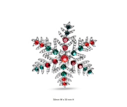 Crystal Snowflake - Christmas Brooch