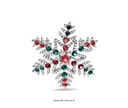 [BBL33] Crystal Snowflake - Christmas Brooch
