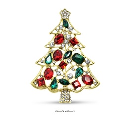 Crystal Christmas Tree - Christmas Brooch