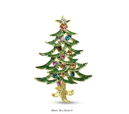 Crystal Christmas Tree - Christmas Brooch