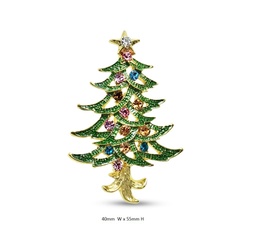 Crystal Christmas Tree - Christmas Brooch