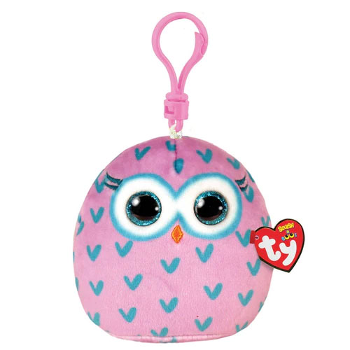Winks The Owl - Ty Squishy Beanies Clip (Squish-A-Boos)