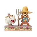 [6002813] Disney Traditions - Beauty & The Beast Mrs Potts & Cogsworth (Workin' Round The Clock) Figurine