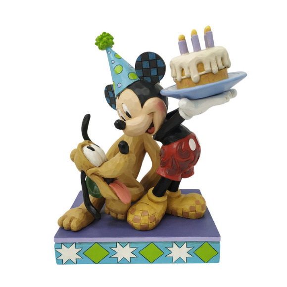 Disney Traditions - Mickey Mouse & Pluto 90TH Anniversary (Happy Birthday) Figurine