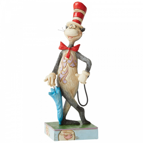Cat In The Hat With Umbrella Figurine - Dr Seuss By Jim Shore