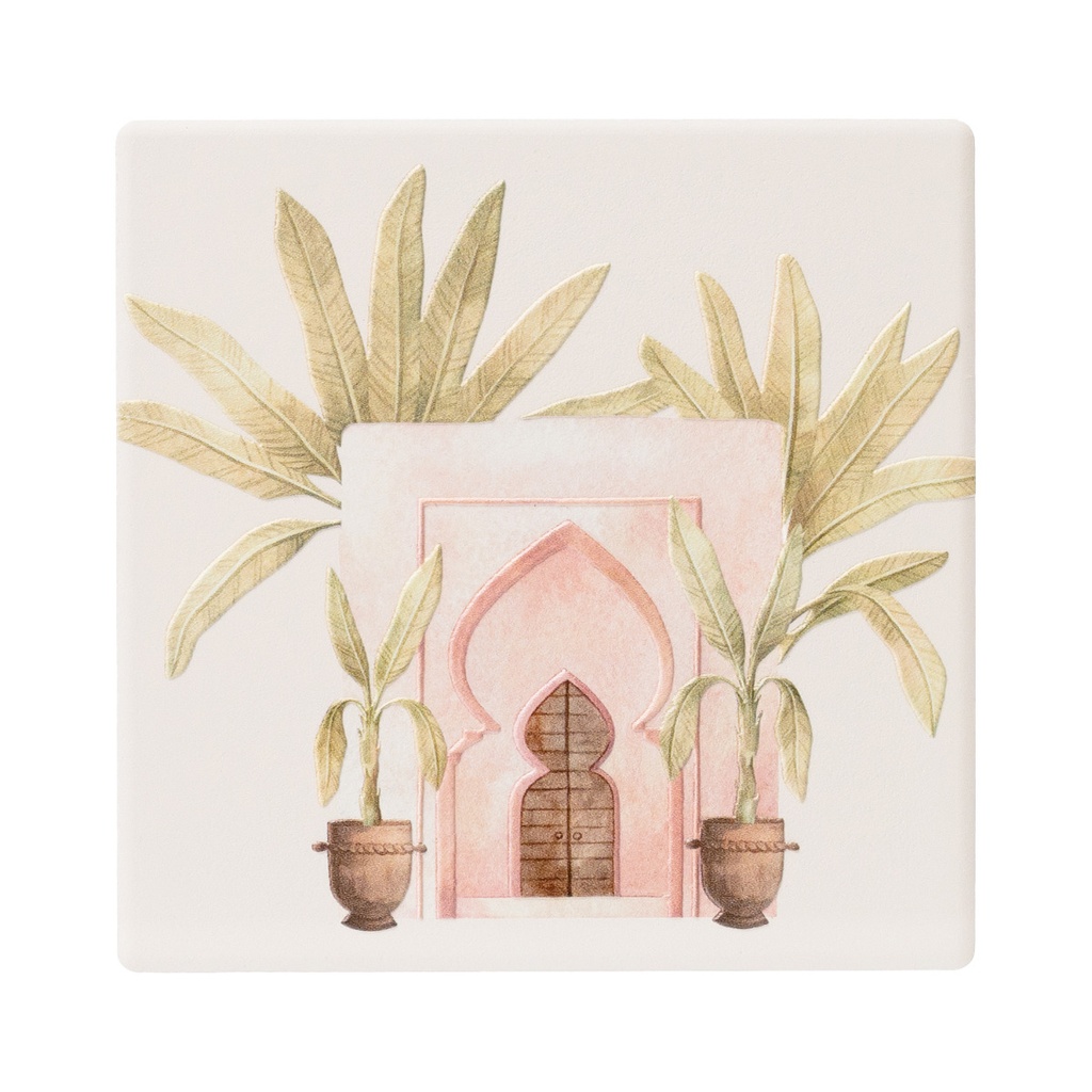 Modern Oasis Palm Ceramic Coaster