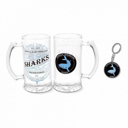 ​NRL Cronulla-Sutherland Sharks Heritage Stein & Keyring Pack