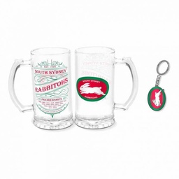 NRL South Sydney Rabbitohs Heritage Stein & Keyring Pack