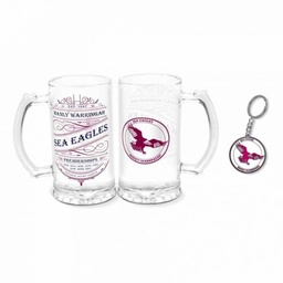 NRL Manly Warringah Sea Eagles Heritage Stein & Keyring Pack