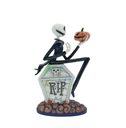 [6010866] Disney Traditions by Jim Shore - The Nightmare Before Christmas - 'The Pumpkin King' Jack Sitting On Gravestone Figurine