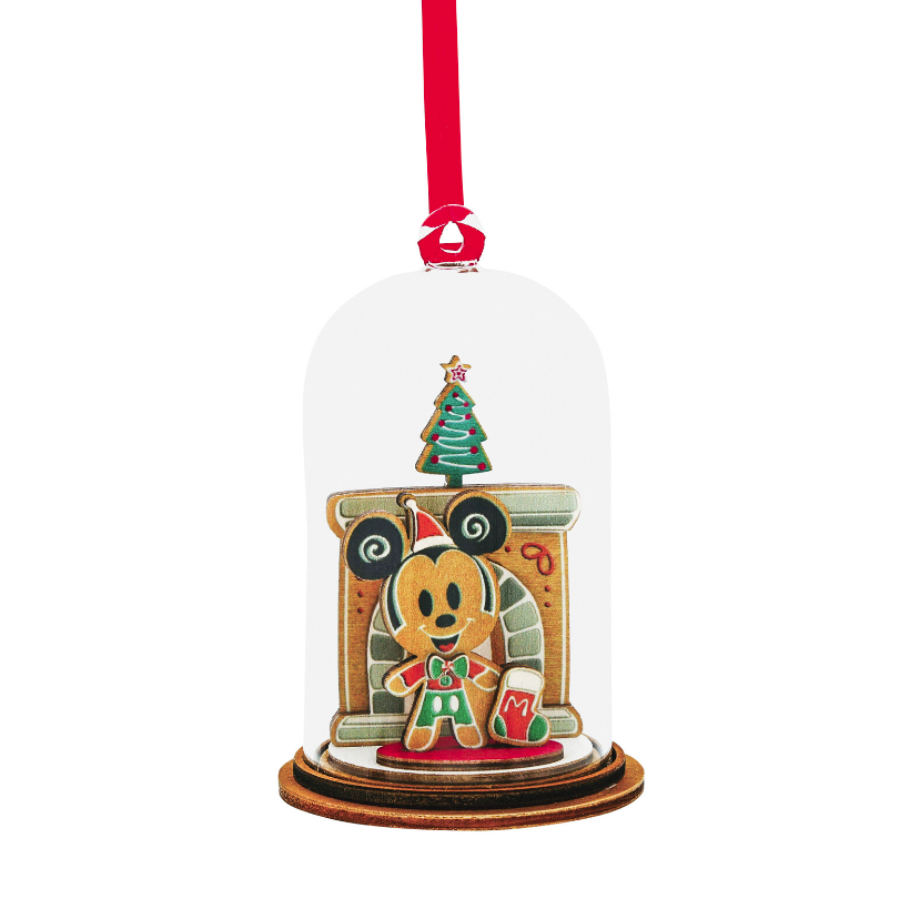 Enchanting Disney - 'Santa Please Call Here' Mickey Mouse with Fireplace Dome Figurine
