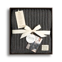 Demdaco Men's Giving - 140cm/55" Grey Knit Fabric Blanket