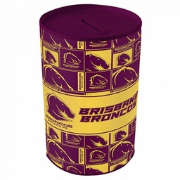 NRL Brisbane Broncos Tin Money Box