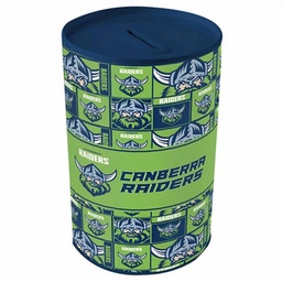 NRL Canberra Raiders Tin Money Box
