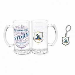 NRL Melbourne Storm Heritage Stein & Keyring Pack