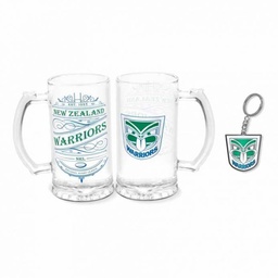 NRL New Zealand Warriors Heritage Stein & Keyring Pack