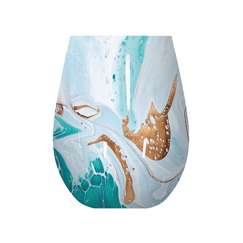 Coconut & Sea Salt 380g Scented Soy Candle in Aquamarine - Lily & Mae
