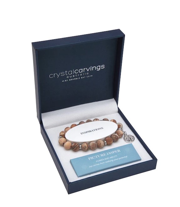 Charm Bracelet - Gold Tiger Eye Tree Of Life - Bramble Bay