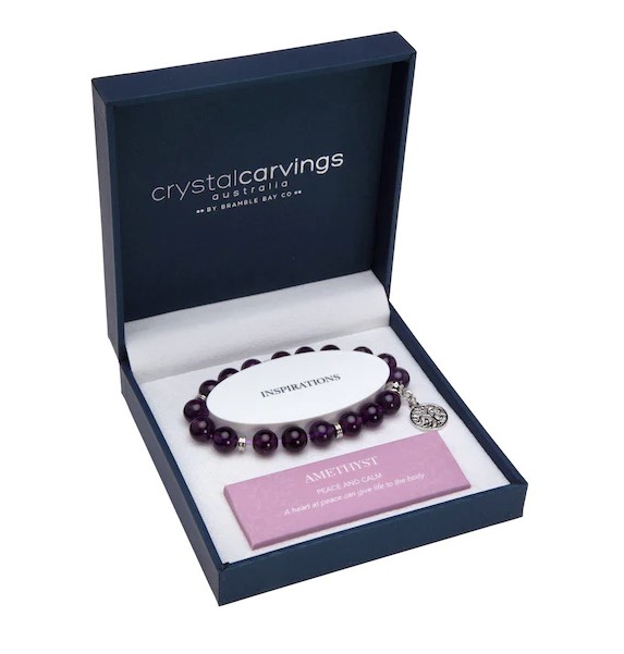 Bramble Bay Co - Amethyst Tree Of Life Charm Bracelet