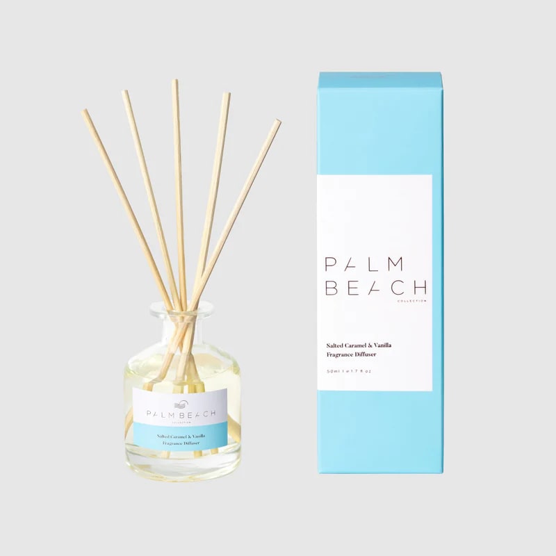 Mini Fragrance Diffuser - 50ml Salted Caramel & Vanilla - Palm Beach Collection