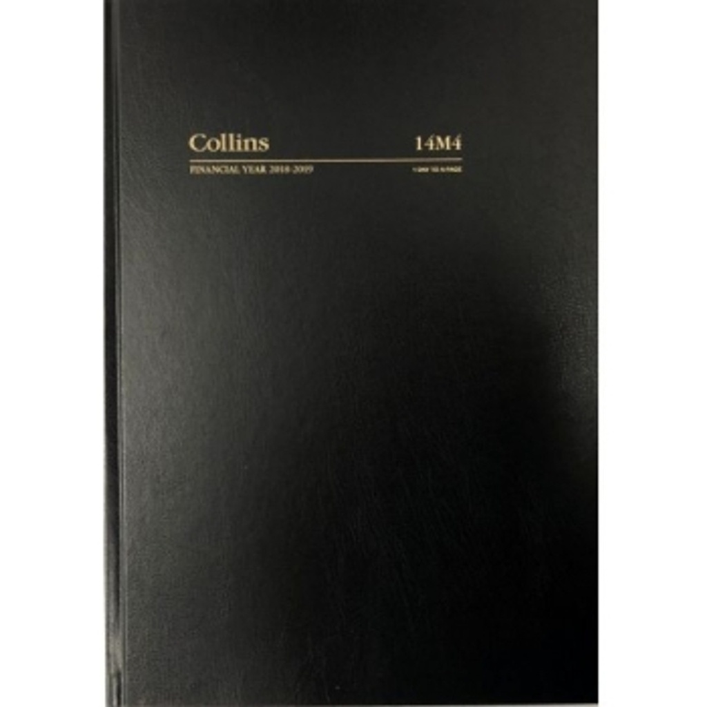 Financial Year Diary 2023-2024 Collins A4 Day-to-Page Black FSC MIX70% 14M4