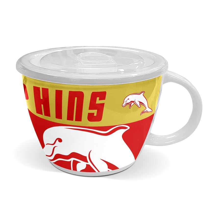 NRL Dolphins Soup Mug with Lid