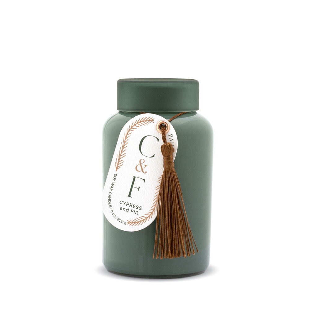 Gentleman's Hardware - Cypress Fir Holiday 8 OZ Green Glass W/ White Green
