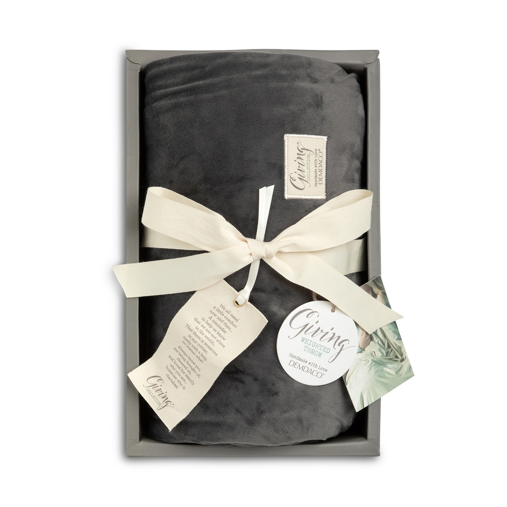 Demdaco Giving Weighted Throw Blanket - Charcoal (66x122cm)