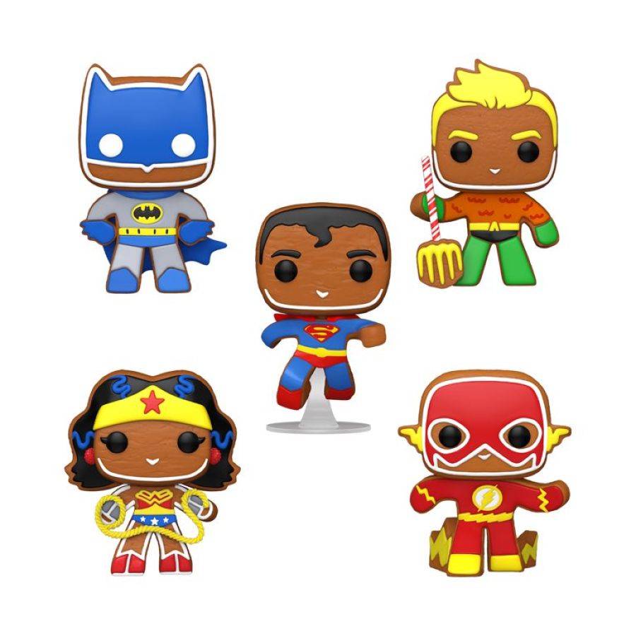 DC Heroes - Gingerbread Pop! 5Pk Funko Pop! Vinyl  RS