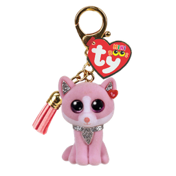Fiona the Pink Cat- Ty Mini Boos Clip
