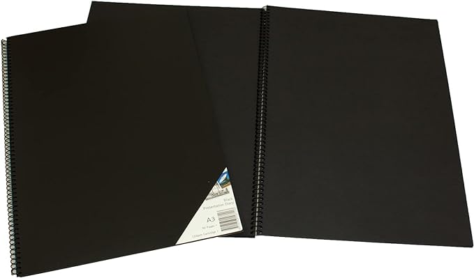 Visual Arts A3 Black Presentation Sketchbook