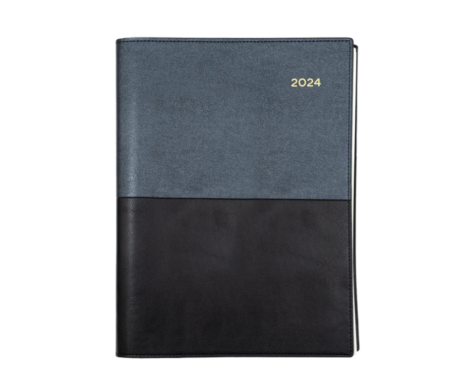 ​​Collins Vanessa 2024 Diary A4 Day To Page Black