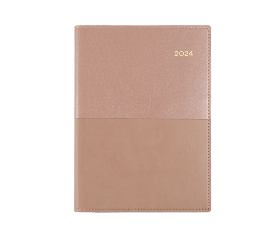 ​​Collins Vanessa 2024 Diary A4 Week To View Rose Gold