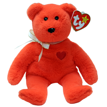 Valentino II The Bear w/Heart Regular - Ty Beanie Babies
