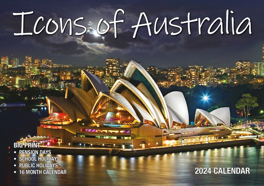 ​Australian Icons Big Print 2024 Calendar