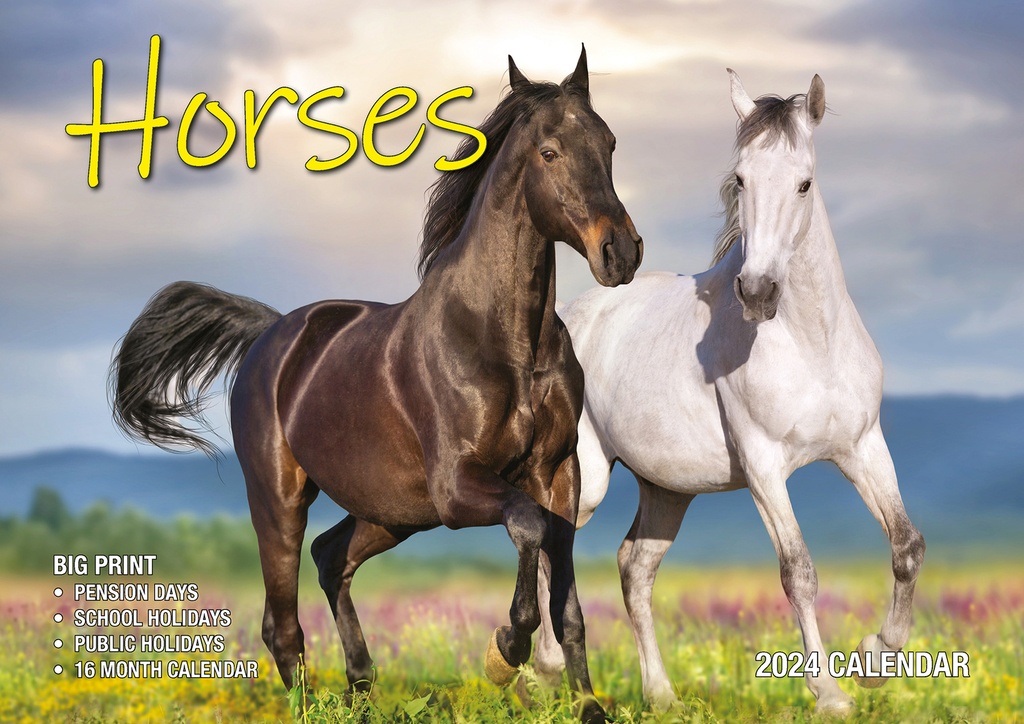 ​Horses Big Print 2024 Calendar