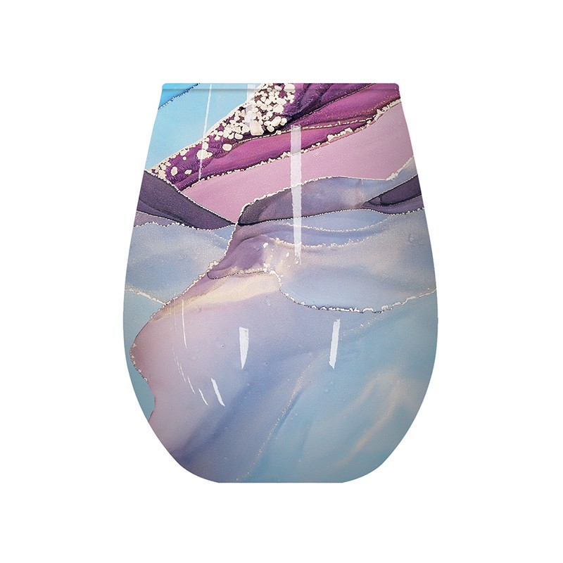 Black Pomegranate Scented Soy Candle 380g in Lilac - Lily & Mae